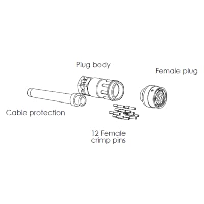 2TLA020003R0300 JSHK0 12pol connector female