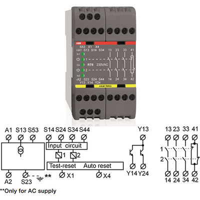 2TLA010026R0000 Safety Relay RT6 24DC (Discontinued)