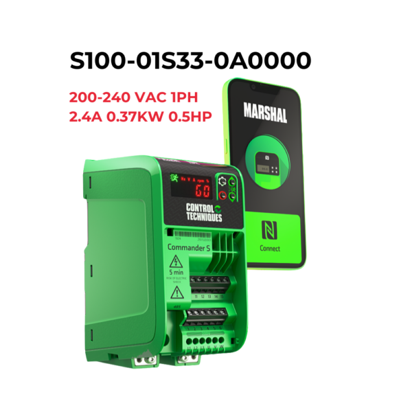 S100-01S33-0A0000 Commander 1PH 200-240 VAC 2.4A 0.37KW 0.5HP