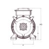 4 M2BAX132SA2 ABB MOTOR IE2 5.5 KW 7.5 HP 2 Poles Foot IM B3